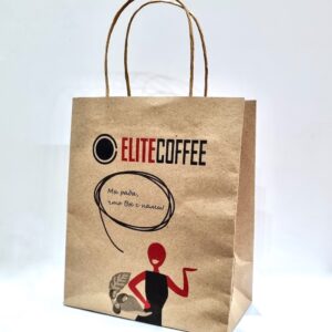 Пакет бумажный ELITECOFFEE крафтовый с ручками №1