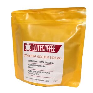 Кофе ELITECOFFEE ETHIOPIA GOLDEN SIDAMO в зернах 250 г