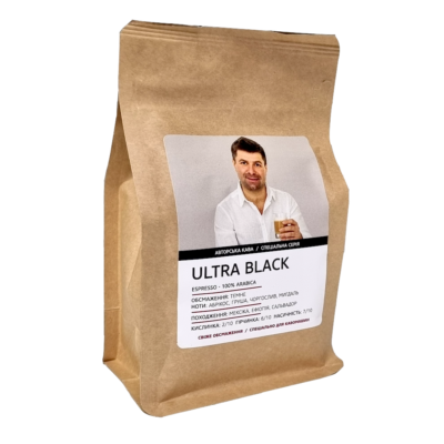 Кофе ELITECOFFEE Ultra Black в зернах 250 г