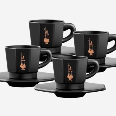 Набір чашок BIALETTI 8-FACES CUPS TOTAL BLACK 4 шт